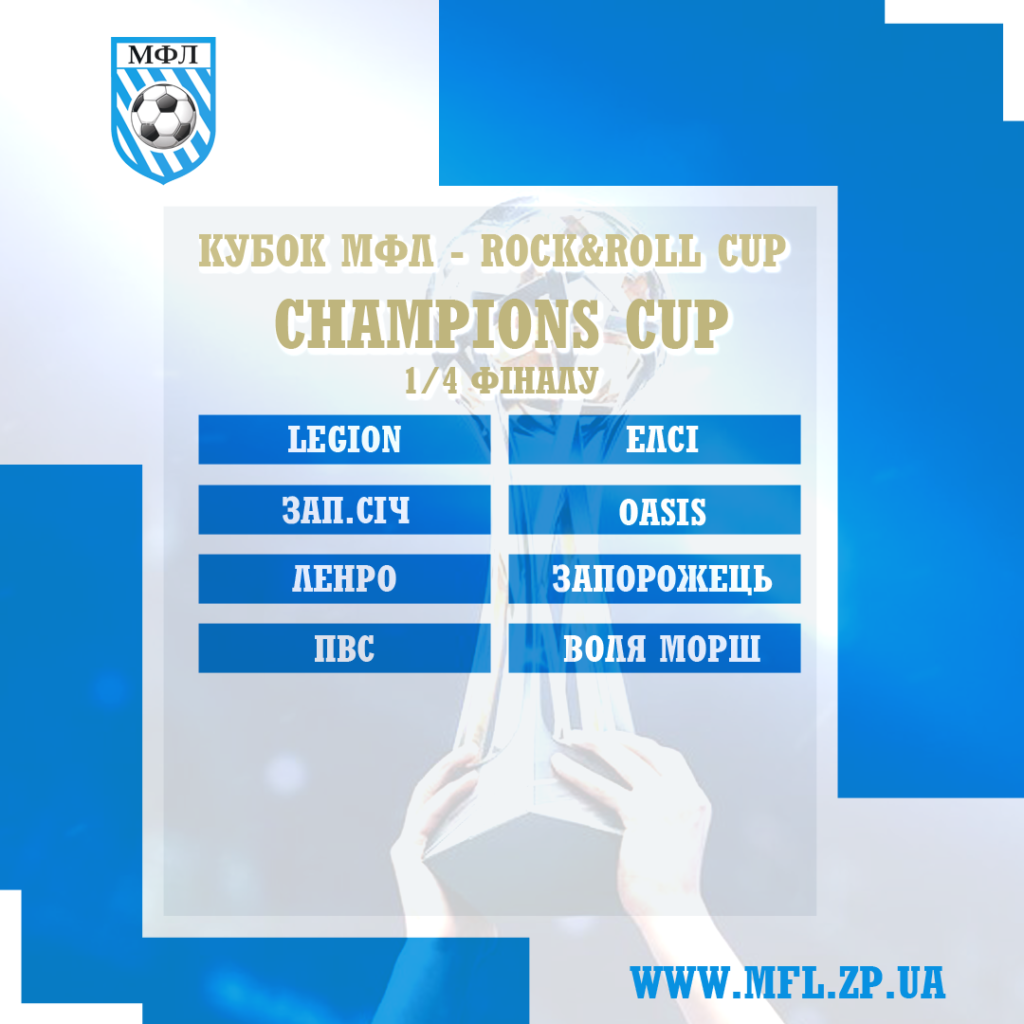 Жеребкування 1/4 Rock&roll Cup